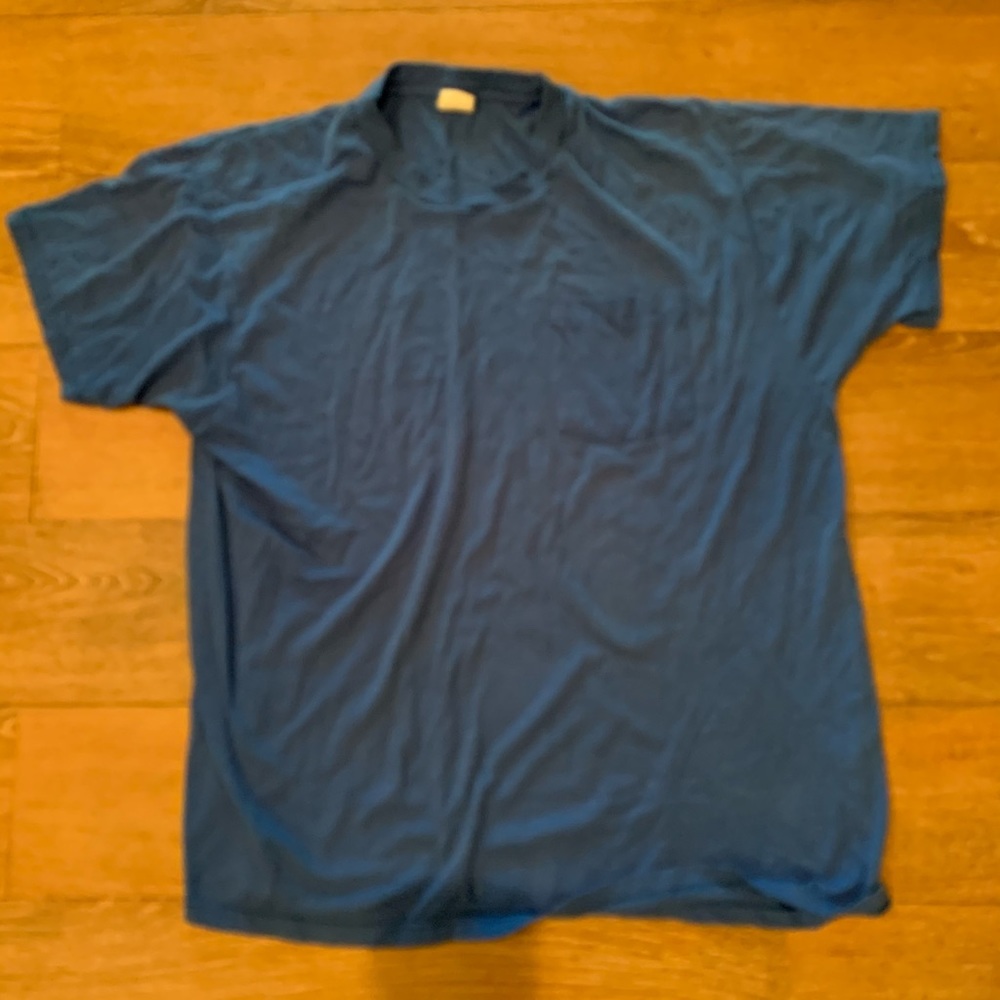 Vintage Thin Soft Blue Pocket T-shirt